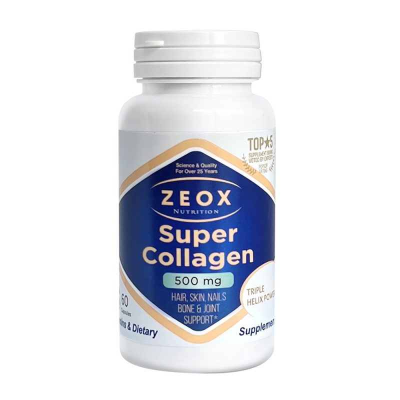 Коллаген супер 500 мг / Super Collagen 500 mg ZEOX Nutrition, 60 вегетарианских капсул