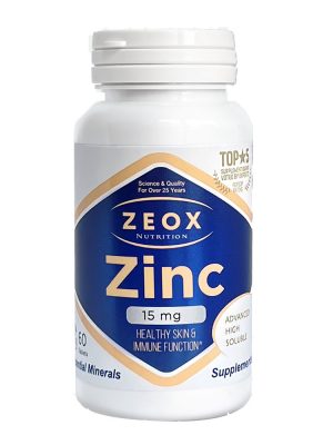 Цинк/Zink 15 мг ZEOX Nutrition с высоким уровнем усвоения, 60 таблеток