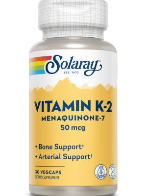 solaray Витамин К2 МК 7 менахинон 50 мкг, 30 вегетарианских капсул