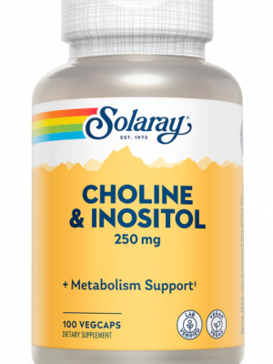 solaray Холин и Инозитол 250 мг, 100 вегетарианских капсул