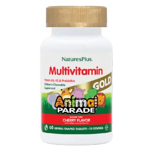 БАД «Парад Зверят. Детский мультивитаминный комплекс «ГОЛД Мульти» со вкусом вишни» («Animal Parade® GOLD Multi – Cherry Flavor»), 60 жевательных таблеток