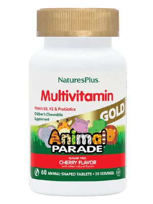 БАД «Парад Зверят. Детский мультивитаминный комплекс «ГОЛД Мульти» со вкусом вишни» («Animal Parade® GOLD Multi – Cherry Flavor»), 60 жевательных таблеток