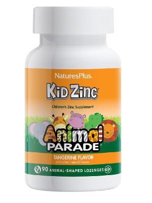 БАД «Цинк для детей со вкусом мандарина» (Animal Parade KidZinc Lozenges – Tangerine Flavor), 90 пастилок