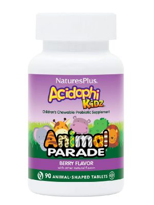 БАД «Парад Зверят. АцидофиКидс, с ягодным вкусом» («Animal Parade® AcidophiKidz Chewable – Berry Flavor»), 90 жевательных таблеток