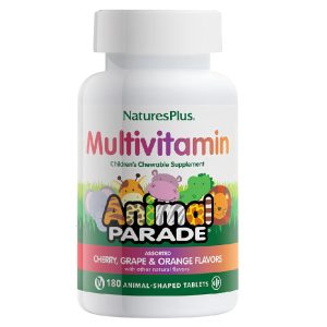 БАД «Парад Зверят. Детский витаминно-минеральный комплекс со вкусом вишни, или апельсина, или винограда» («Animal Parade® Source of Life – Assorted»), 180 жевательных таблеток