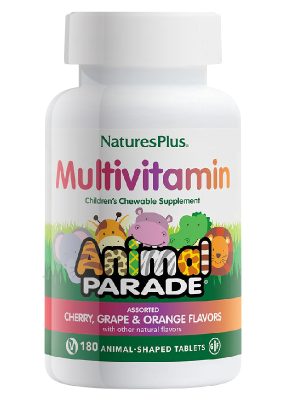 БАД «Парад Зверят. Детский витаминно-минеральный комплекс со вкусом вишни, или апельсина, или винограда» («Animal Parade® Source of Life – Assorted»), 180 жевательных таблеток
