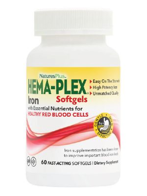 БАД «Nature’s Plus® Железо ХЕМА-ПЛЕКС Мягкие капсулы» («Nature’s Plus® Iron HEMA-PLEX Softgels»), 60 мягких капсул