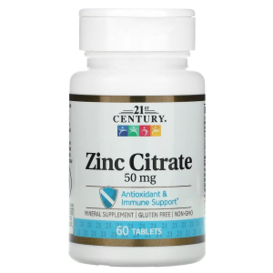 БАД «21-й Век Цинк цитрат», 60 таблеток