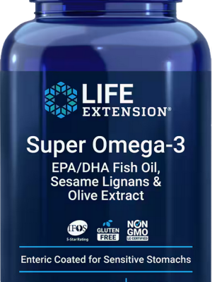 БАД «Лайф Экстеншн Супер Омега-3», 120 мягких капсул с кишечно-растворимым покрытием