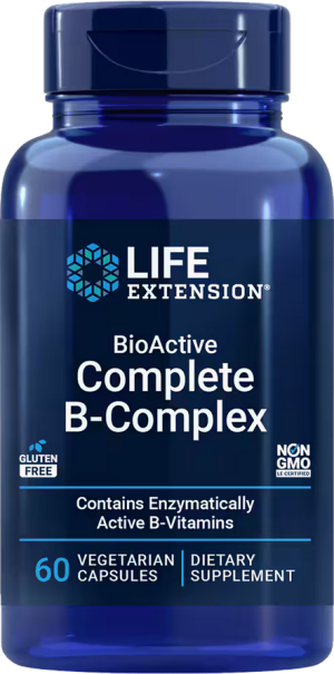 БАД «Лайф Экстеншн Полный Биоактивный комплекс витаминов группы В", 60 капсул