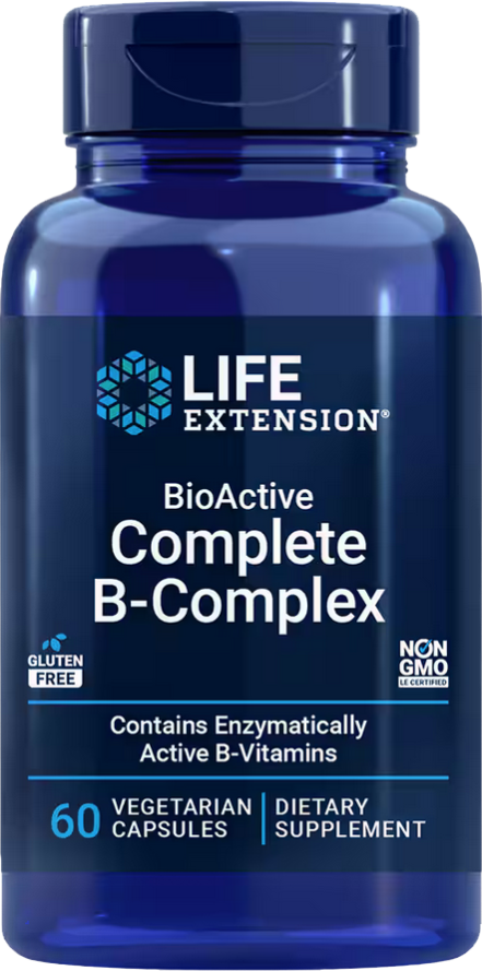 БАД «Лайф Экстеншн Полный Биоактивный комплекс витаминов группы В", 60 капсул