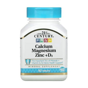 БАД «21-й Век Кальций, Магний, Цинк+Д3», 90 таблеток