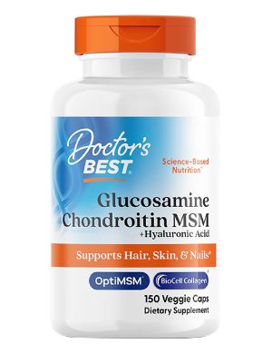 БАД «Глюкозамин/Хондроитин/МСМ + Гиалуроновая кислота» («Glucosamine/Chondroitin/MSM Plus Hyaluronic Acid»), 150 капсул