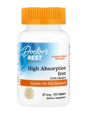БАД «Хелат Железа Доктор Бэст» («High Absorption Iron»), 30 мг, 120 таблеток