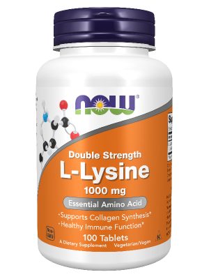 БАД «NOW Двойная сила L-Лизин 1000 мг» (NOW Double Strength L-Lysine 1000 mg), 100 таблеток