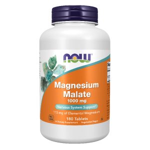 БАД «NOW Магния малат 1000 мг» (NOW Magnesium Malate 1000 mg), 180 таблеток