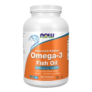 БАД «NOW Омега-3, 1000 мг» (NOW Omega-3), 500 капсул